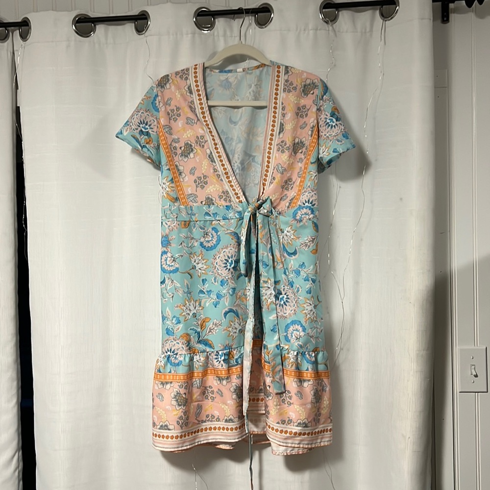 Open front dress